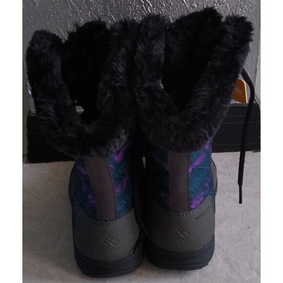 Columbia Women's Ice Maiden II Snow Boot Gray Lavender Size 5 Fur Waterproof - Picture 9 of 13